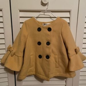 4T Yellow Bow Peacoat